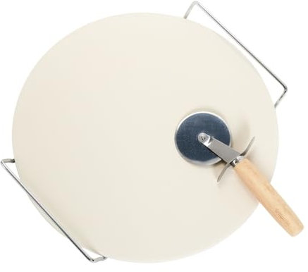 HOMLA Pietra per pizza Ringo con coltello, 30 cm