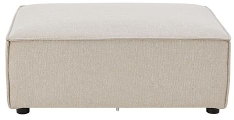 Juskys Ottomane Domas - modulares Sofa in Stoff Beige - Wohnzimmer Couch - Modulsofa 130 kg belastbar - Sofagarnitur Wohnlandschaft