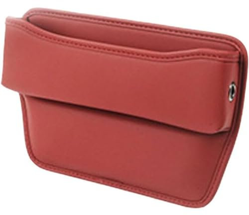 NGANOH Autositz Aufbewahrungsbox für Ren-Ault Zoe R135 R110 R240 R90 Q90 / Arkana, Multifunktions Leather Lückenfüller Organizer Gap Autositz-Organisator Zubehör,E/Red