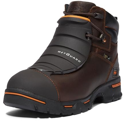 Timberland PRO Endurance Mens Steel 6 Puncture Resistant External Metguard Industrial Work Boots, brown, 10.5 UK