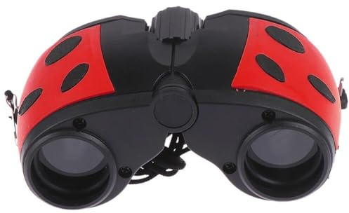 Glixoft Binocolo per Bambini Ragazzi E Ragazze, Simpatico Binocolo a Coccinella Telescopio Compatto a Prova di Favore per Feste per Bambini