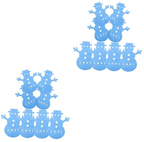 Ciieeo Lot De 2 Porte-Couverts Joyeux Noël Adorables À Couverts en Feutre Bonhomme De Neige Grand Rangement pour Couverts De Table des Couverts Accessoires De Fête De Noël 8 Pièces X 2
