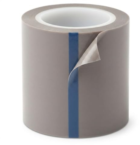 Fictory PTFE Tape Fictory Fiberglas PTFE Film Klebeband, ing Tape für Elektronik, Grau, 0,08 mm x 50 mm x 10 m