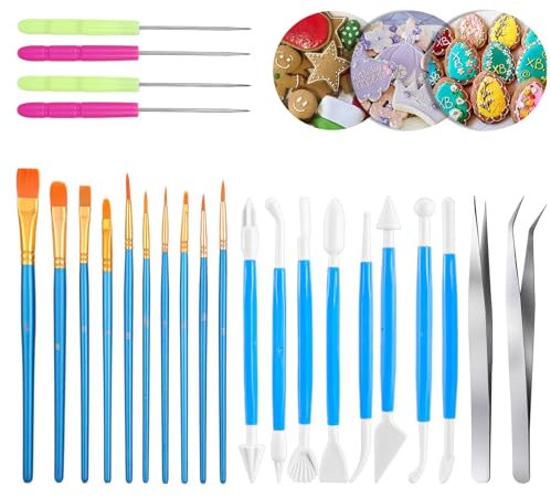 24 Stück Modellierwerkzeug, Modelierwerkzeugset Töpferwerkzeug Polymer Clay Tools Töpfer Werkzeug Ton Werkzeug Set Sculpting Tools Töpferzubehör Modellierwerkzeug Ton Töpfern Zubehör