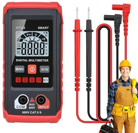 Tester multimetro - Voltmetro digitale, Tester di tensione CA CC | Strumento di rilevamento della tensione per misurazioni elettriche, pratico misuratore di tensione per uso domestico, multimetro
