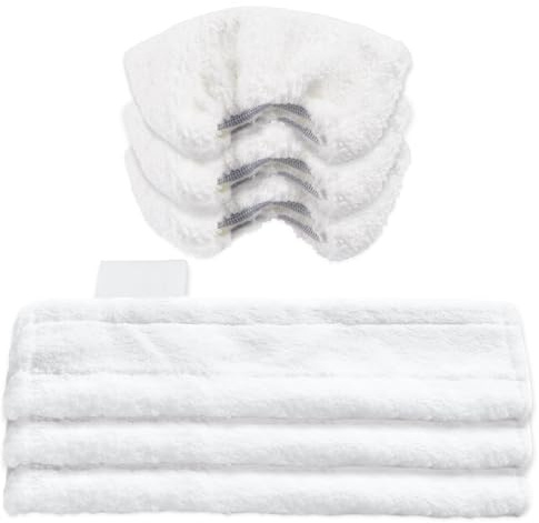 ANBOWEI 6 Bonnettes pour Nettoyeur Vapeur pour Karcher Easy Fix SC2 SC3 SC4 SC5, Chiffons de Rechange en Microfibre, 3 Bonnettes Microfibre et 3 Serpilleres Chiffons Easy Fix