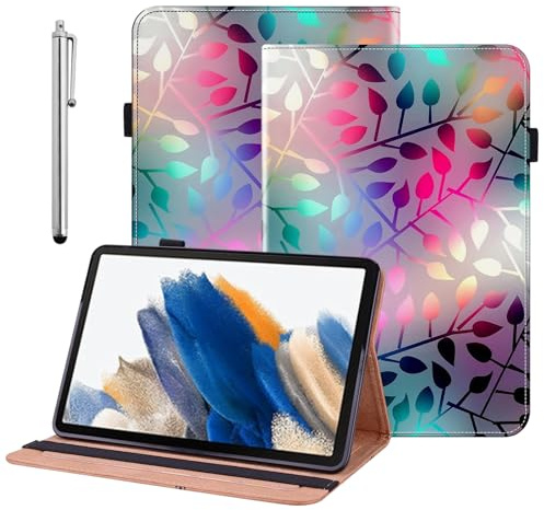 BOLELAW Case for Samsung Galaxy Tab S6 Lite 10.4 inch 2024/2022 (SM-P620/P613) – PU Leather Folio Wallet with 3 Card Slots, Pencil Holder & Kickstand, Maple Leaf