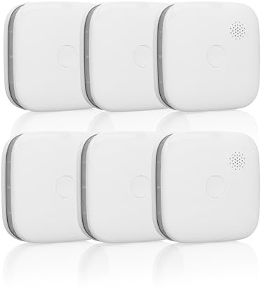 Smartwares Interkonnektierbarer Rauchmelder 6er-Pack - Kopplung von bis zu 24 Meldern - 5-Jahres-Batterie - Optischer Sensor - Leuchtanzeige - Testknopf - Geräuschlose Funktion - FSM-11656