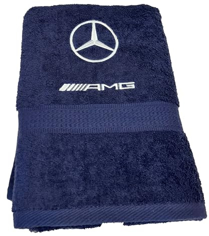 Generisch Handtuch Duschtuch, Set Geschenk Mercedes Baumwolle Bestickt, personalisiert NEU (schwarz, Handtuch 50 x 70)