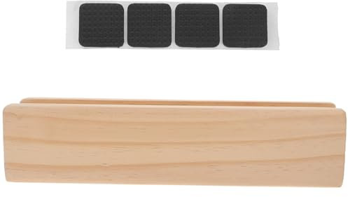 MAGICLULU Bodenspiegel Sockel Aus Massivholz Rutschfeste Standfußhalterung Elegante Und Robuste Spiegelstütze Einfache Montage Für Ganzkörperspiegel Und Rahmen Design in Naturholz Höhe