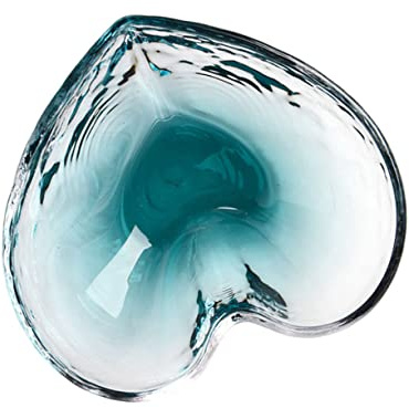 Veemoon Heart-Shaped Glass Bowl for Fruit and Salad Elegant Crystal Dessert Bowl Versatile Snack Serving Dish for Parties Weddings and Everyday Use