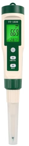 Pqahffowr Ph-metro alimentare professionale, sensore ad alta precisione, tester di acidità della temperatura per la produzione di birra, formaggio, carne, pasta in scatola, ph-metro del suolo