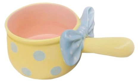 Qianly Nordic Noodle Bowl with A 600ml Handle, Bowl for Soup, Salad, Chili, Pasta, Passata And Cereal, Yellow