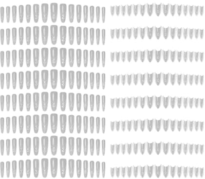Sharplace 240 capsules transparentes pour ongles, idéales pour les débutantes, à utiliser à domicile et pour la création de manucures artistiques. Haute, Ovale