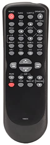 Ouitble NB694 NB694UH Telecomando sostitutivo per Sanyo FUNAI FWDV225F DV220FX5 Lettore Dvd VCR Combo Telecomando Universale ergonomico in plastica ABS Leggero per l'intratteniment