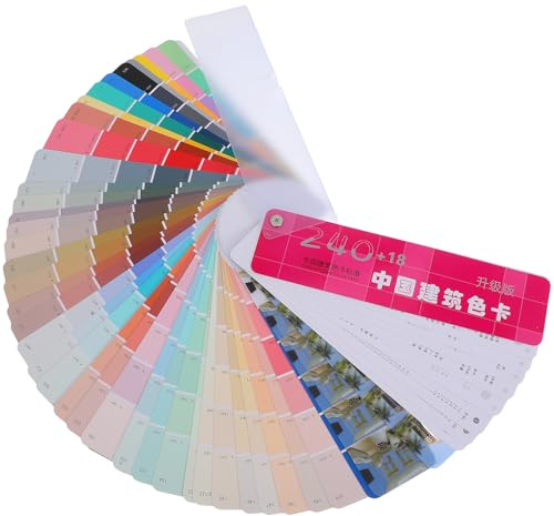 OHPHCALL Set Cartoncini Colorati per Pittura 258 Campioni Vernice Conforme Standard Nazionale Cartelle Colori Portatili per Corrispondenza Precisa Vernici Interni ed Esterni Strumenti