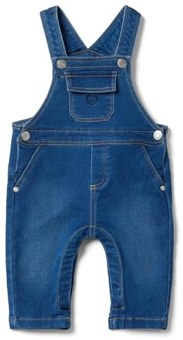 OVS KIDS Salopette in denim blu regular fit con ricamo per neonati