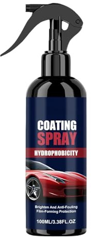Genérico Agente De Recubrimiento En Spray - Alto Brillo Hidrofóbico Larga Duración 100ml | Spray de Recubrimiento para Coches sin Agua | para Sedán Camión SUV Autocaravana Motocicleta Scooter ATV