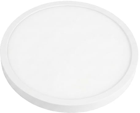 ENOVALITE LED Panel rund Ø 215mm, 18W 1800lm, Weiß | 5 Farben CCT 2700K 3000K 3500K 4000K 5700K, variabler Lochdurchmesser, flickerfrei, Einbau- und Aufbauleuchte flach