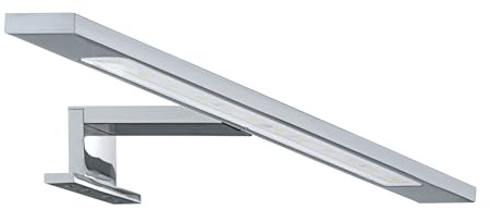 EGLO LED Spiegelleuchte Imene, Lampe Spiegel Badezimmer, Alu in chrom | Glas satiniert in weiss neutralweiß