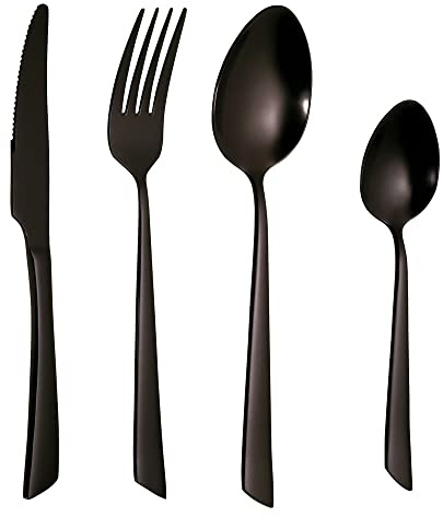 Ménagère 16 Pièces Inox Noir - 40116