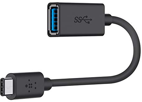 Belkin - Adaptador de USB-C a USB-A, Color Negro