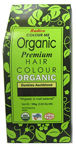 RADICO Colorazione per capelli biologica, colore biondo cenere scuro, 100 g
