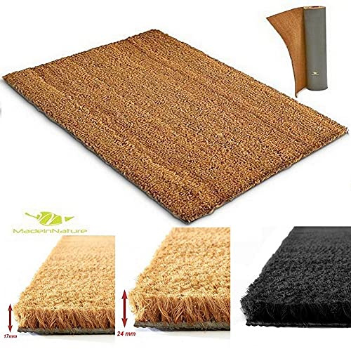 MadeInNature® zerbini Coco | fibra mat Coco - effetto di pulizia e graffi | polivalente | dimensione e colore a scelta (100 cm Breitex120 cm LängexHöhe 17 millimetri)
