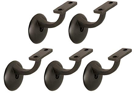 Design House 182048 Jumbo Handrail Bracket, 5-Pack, Oil Rubbed Bronze for Banister Fixings in Bathroom