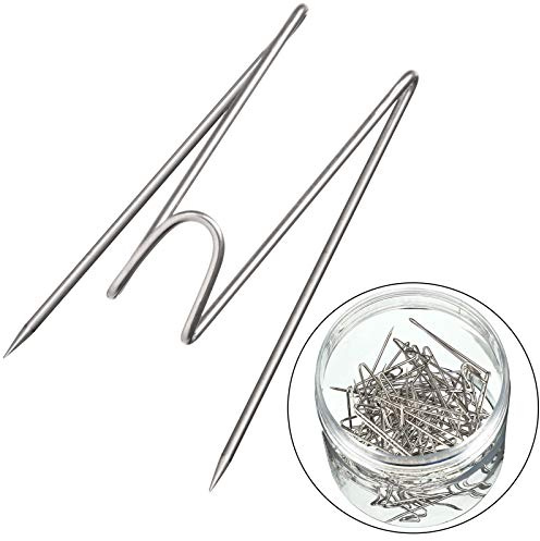 Geyoga Fabric Panel Wall Wire Hooks Cubicle Hooks with Clear Storage Box for Interior Exterior Decor for Picture Home School Office DIY(Silver,36 Pcs)