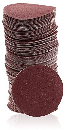 SPEEDWOX 100PCS 2 120 Grit Sanding Discs, Hook and Loop No Hole Sandpaper | 2 Inch Sander Disc No Hole Design, for Drill Grinder Rotary Tools, Wood Metal Paint Sanding