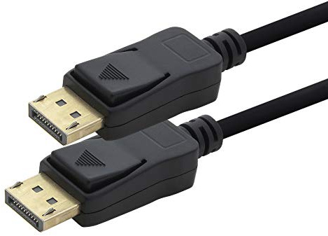 1 x câble DP 4K 60 Hz - 3,0 m -Câble Displayport, bande passante DP 1.2 de max. 21,6 Gbit s 4K2K 60 Hz compatible 1.1, HDCP, DPCP noir