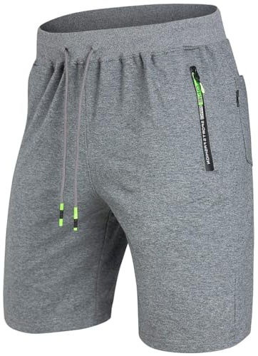 ZOXOZ Kurze Hosen Herren Shorts Sommer Baumwolle mit Reissverschluss Taschen