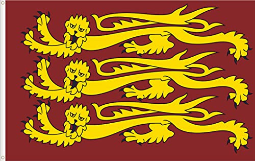 BANDERA REAL INGLATERRA PLANTAGENET S XII-XIII. CALIDAD RASO PREMIUM. TAMAÑO GRANDE 150X90
