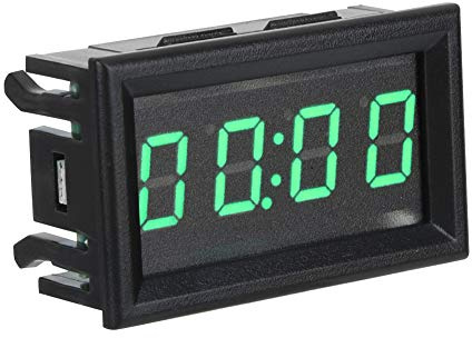 Reloj Digital Luminiscente para Coche LED - Accesorio Electrónico de Reloj de Coche (Verde)