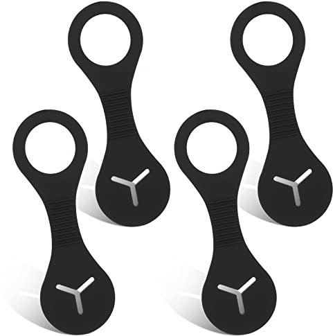 TIESOME Puppy Doggy Silicone 4 Stück Poop Bag Holder für Hundekotbeutel, Welpenabfallbeutel Hundeleine Abfallbeutelhalter für Hundespaziergang Fahrradzubehör Halter