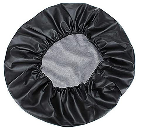 Reifentasche,Reifentaschen 1 STÜCKE Pure Black PU Ersatzreifen Reifenradventilabdeckung Fit für Suzuki 14 15 16 17 Zoll Für Auto SUV Reifenbezug Räder (Color : 15 Inch)