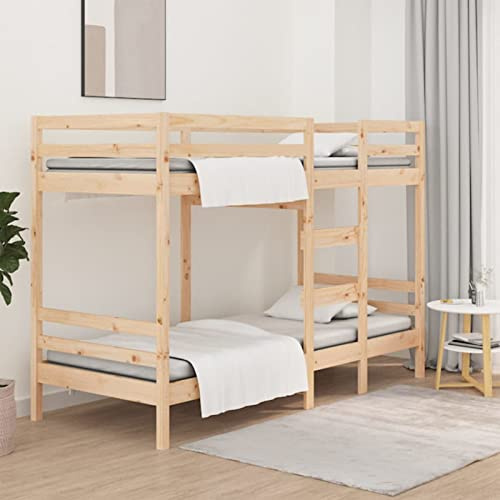 Camerina Letto a Castello Twin 90x200 cm in Legno Massello di Pino, Struttura Letto a Castello Bambini e Adulti