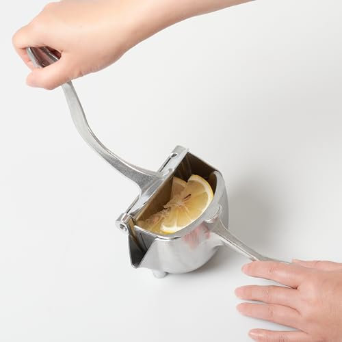 Nourished Essentials Lemon Squeezers - Lemon Juicer - Durable Aluminium Fruit Juicer - Effortless Manual Citrus Reamer - Ideal for Orange Juice - Easy to Use - 22x10x11.5cm