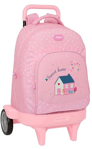 Glowlab Kids Sweet Home Großer Rucksack mit Rädern, kompakte Entwicklung, abnehmbar, ideal für Kinder unterschiedlichen Alters, bequem und vielseitig, Qualität und Widerstandsfähigkeit, 33 x 22 x 45