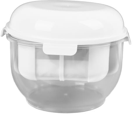 Yogurtera Griega con Cesta Coladora de Acero Inoxidable de Malla Ultrafina, Colador de Yogur Griego Liso y Cremoso para Yogur Casero, Salsas y Postres