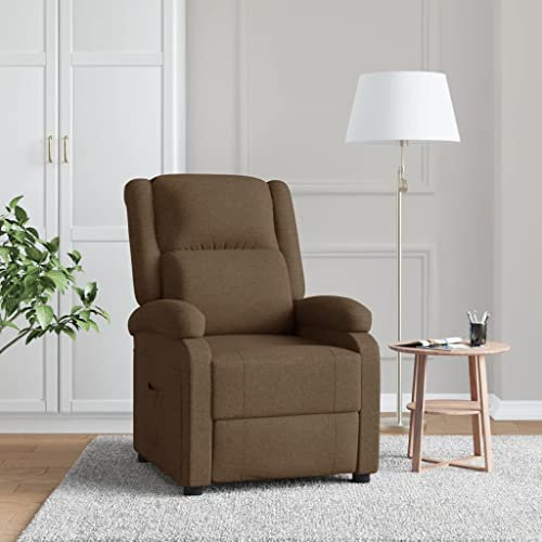 THOYTOUI Relaxsessel, Clubsessel Kinosessel Liegesessel TV Sessel Geeignet für Speisesaal Schlafzimmer Balkon Stube Braun Stoff