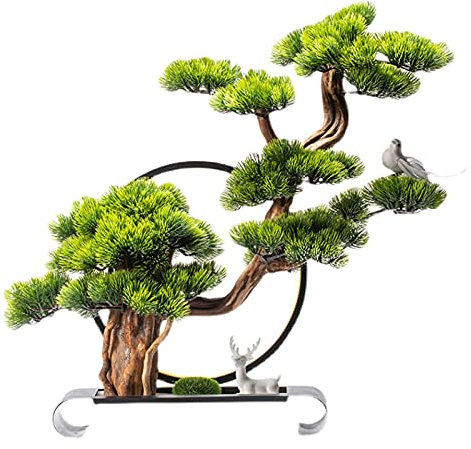 Künstlicher Bonsai-Baum Künstlicher Bonsai-Baum, künstliche Pflanzendekoration, 55,9 cm große künstliche Zimmerpflanzen im Topf, schöne Kiefern-Bonsai-Pflanze, zur Dekoration auf dem Schreibtisch Bons