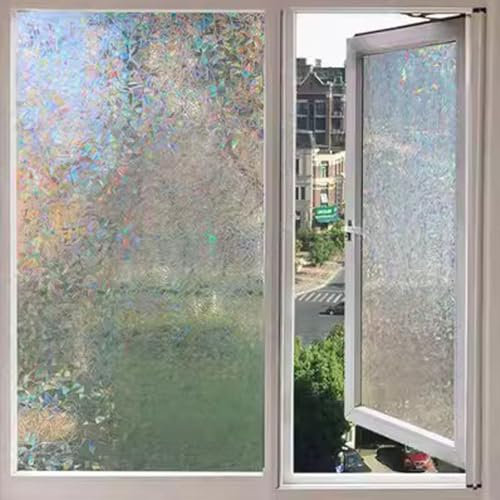 Sonnenschutzfolie Fenster Innen 20 x 1000 cm Uv-Schutz Folie Sichtschutz Hitze Sichtschutzfolie Fenster Selbsthaftend Sichtschuzfolie für Büro Und Haus, Laser