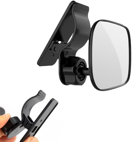 AutoAutositz Rückspiegel, Spiegel Auto Baby, Rückspiegel mit Gefederten Clips, 360° Schwenkbar Autospiegel, 106 * 75mm, Rücksitzspiegel Baby für Meisten Auto