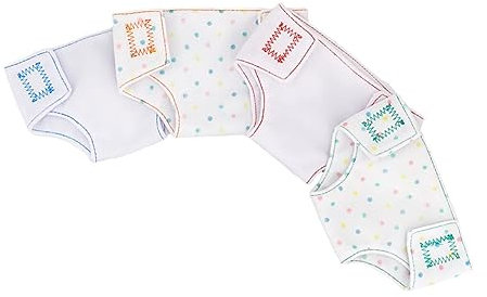 KONTONTY 4 Stück Puppenunterwäsche Für Babypuppen Puppenzubehör Wiederverwendbare Windeln Mit Klettband Bequemes Material Für Puppen