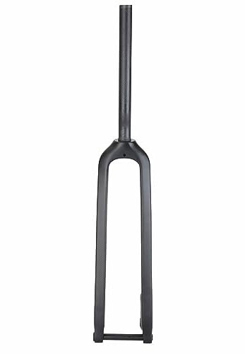 SpokeNation Fourche VTT Rigide à Frein à Disque en Fibre de Carbone T800 1-1/8'' 26/27,5/29'' 28,6 mm sans Filetage Tube Droit Fourches Avant de VTT ultralégères (Couleur : Noir, Taille : 29)