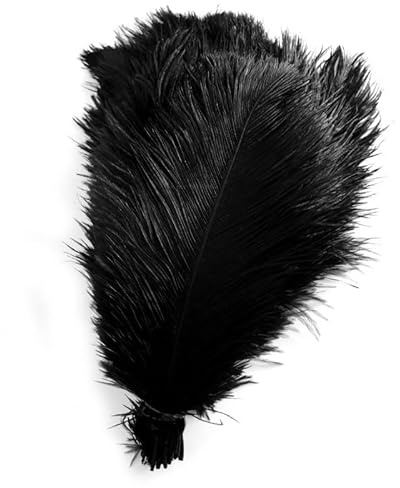 Straußenfedern 30-35cm Flauschige Dekofedern Bastelfedern DIY Hochzeit | Weiche natürliche Straußenfedern mit elegantem Look, perfekt für kreative Dekorationen und Bastelprojekte.
