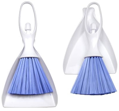 EHDWXVZM 2 Frasi Mini Scopi per La Pulizia, Piccole Spazzole per La Pulizia E Pale per La Pulizia, Spazzole A Mano E Paletta, Detergente per Tastiera, Scope da Tavolo con Spatola.