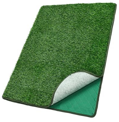 Dawutocap Durabilidad Sintético Perro Hierba Entrenamiento Esteras Alta Capacidad Mascota Orinal Almohadilla de Entrenamiento para Sistemas de Orinal para Perros